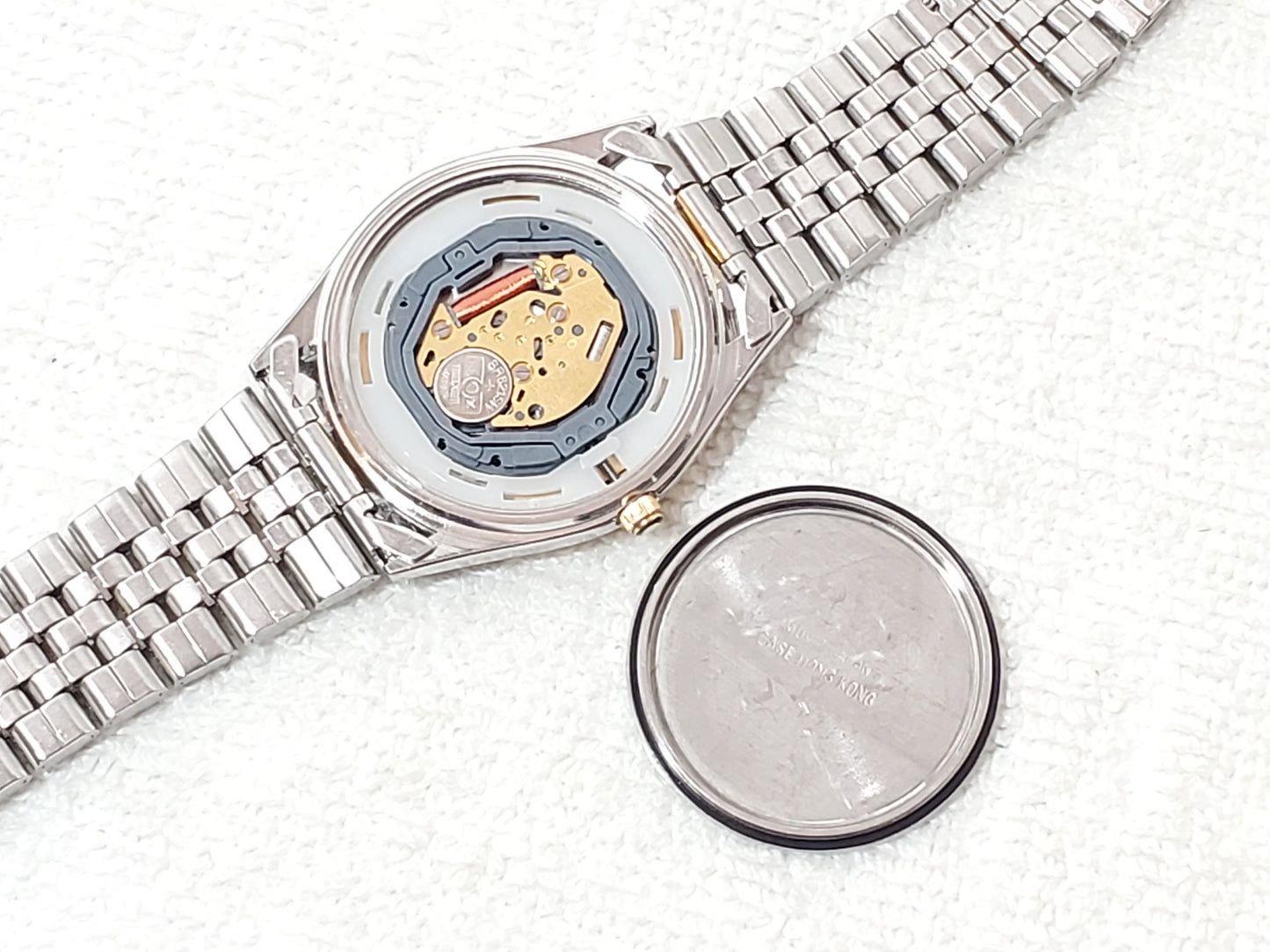 Citizen CQ Presidential Men’s Blue Dial Day Date Watch Gold Tone Stainless Steel