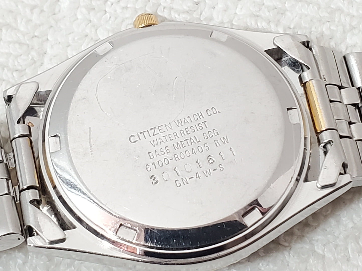 Citizen CQ Presidential Men’s Blue Dial Day Date Watch Gold Tone Stainless Steel