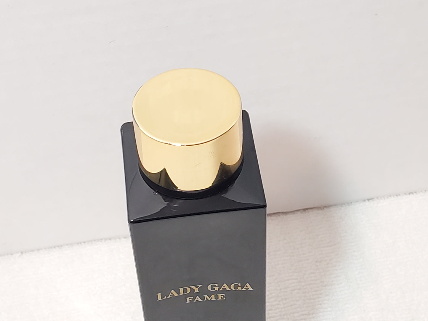 Pre-owned bottle of Lady Gaga Fame Black Body Lotion 6.7 oz / 200ml France