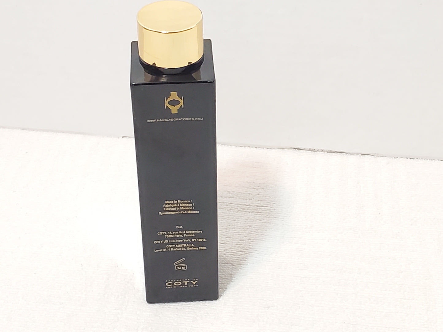 Pre-owned bottle of Lady Gaga Fame Black Body Lotion 6.7 oz / 200ml France