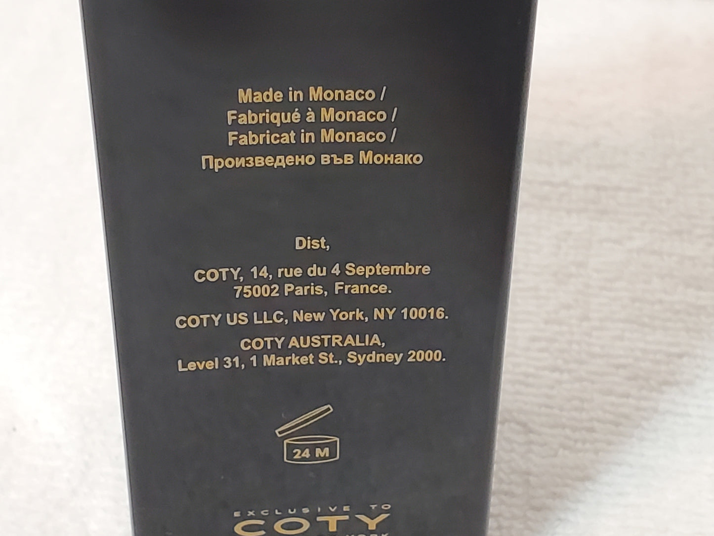 Pre-owned bottle of Lady Gaga Fame Black Body Lotion 6.7 oz / 200ml France