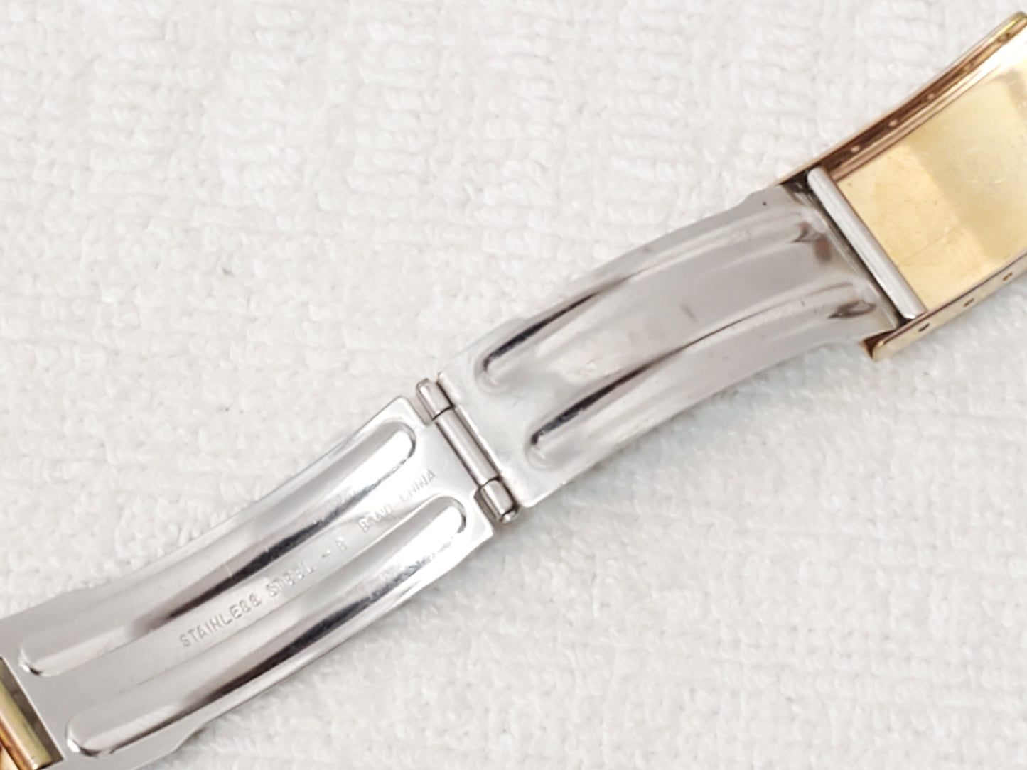 Vintage Seiko Men's Presidential Day Date Gold Tone Quartz Watch Stainless Steel