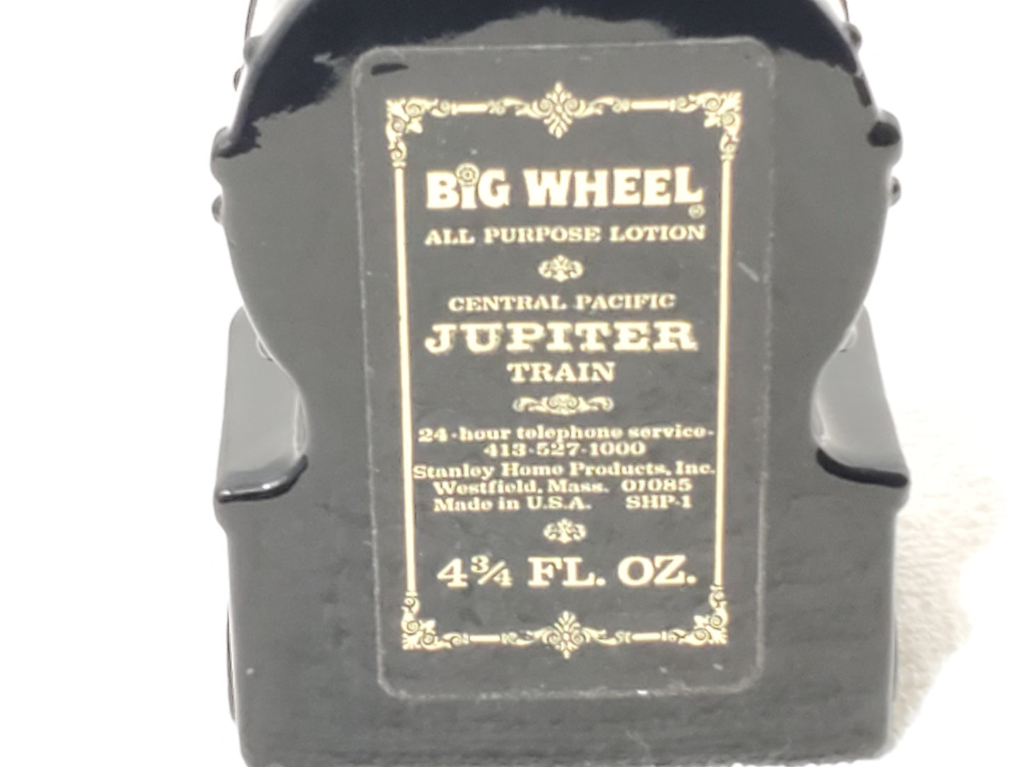 Vintage Stanley Home Products Big Wheel Jupiter Train All Purpose Lotion Bottle