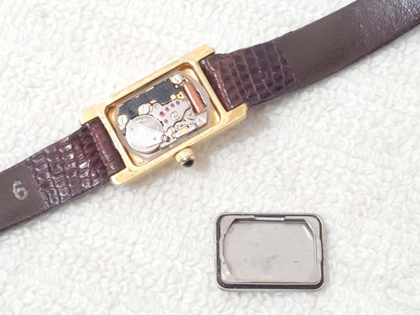 Vintage Citizen CQ Tank Women's Yellow Gold Plated Petite Watch Six Jewels