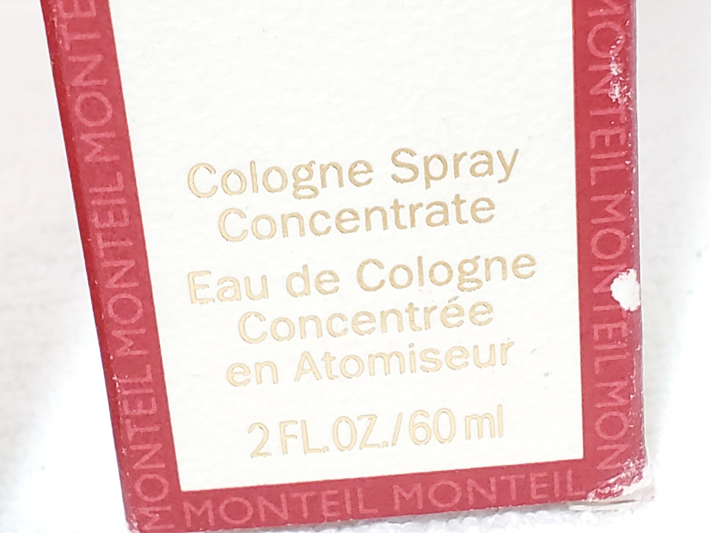 Vintage Royal Secret Monteil Paris Eau de Cologne Concentree Spray 2.0 oz 60ml