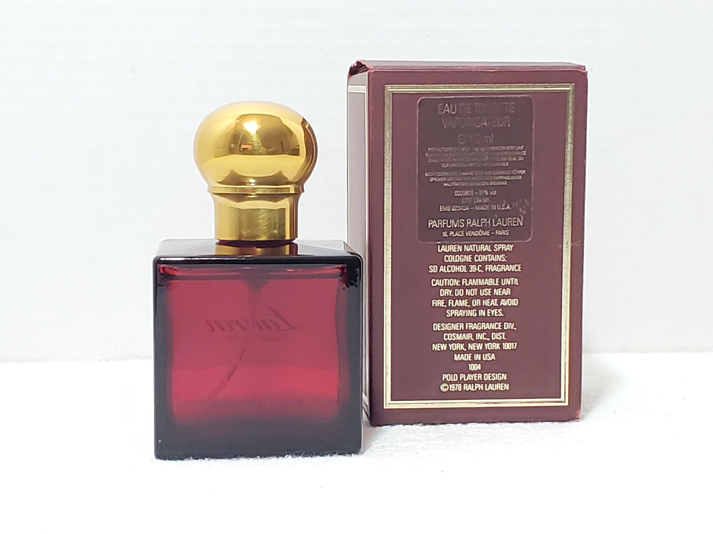 Vintage Lauren Ralph Lauren 4 oz Cologne Spray Original Formula Warner Cosmair
