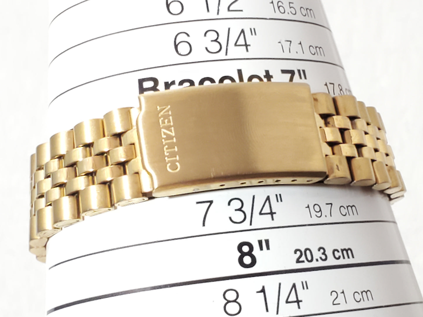 Vintage Citizen CQ Men's Presidential Day Date Gold Tone Watch Stainless Steel