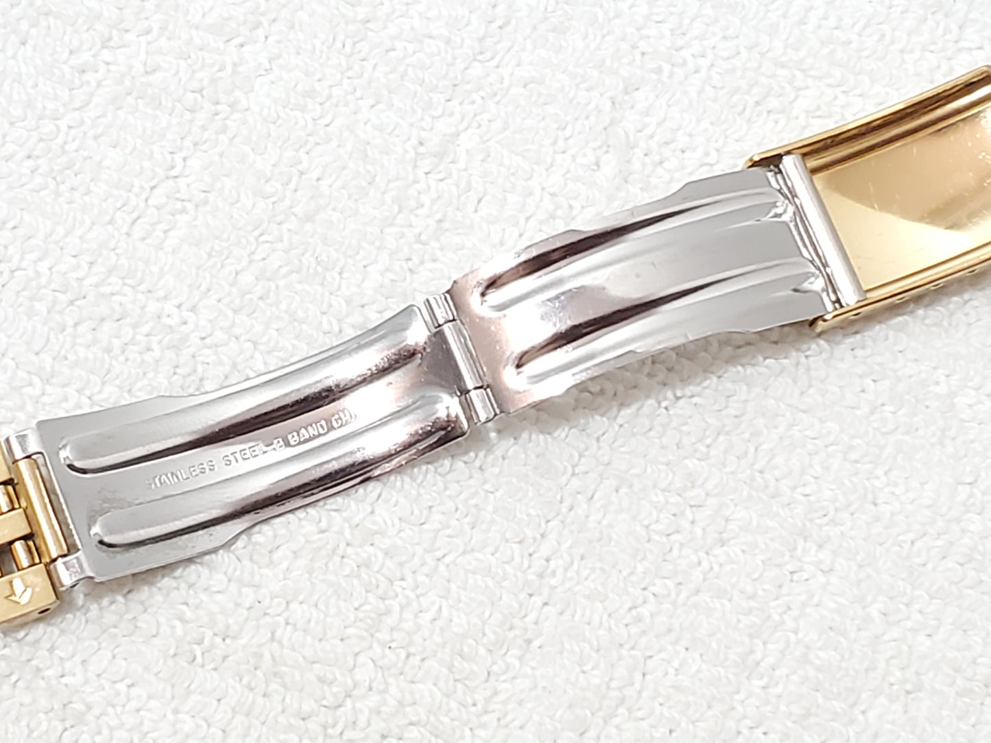 Vintage Seiko Men's Presidential Day Date Gold Tone Watch Black Dial One Jewel