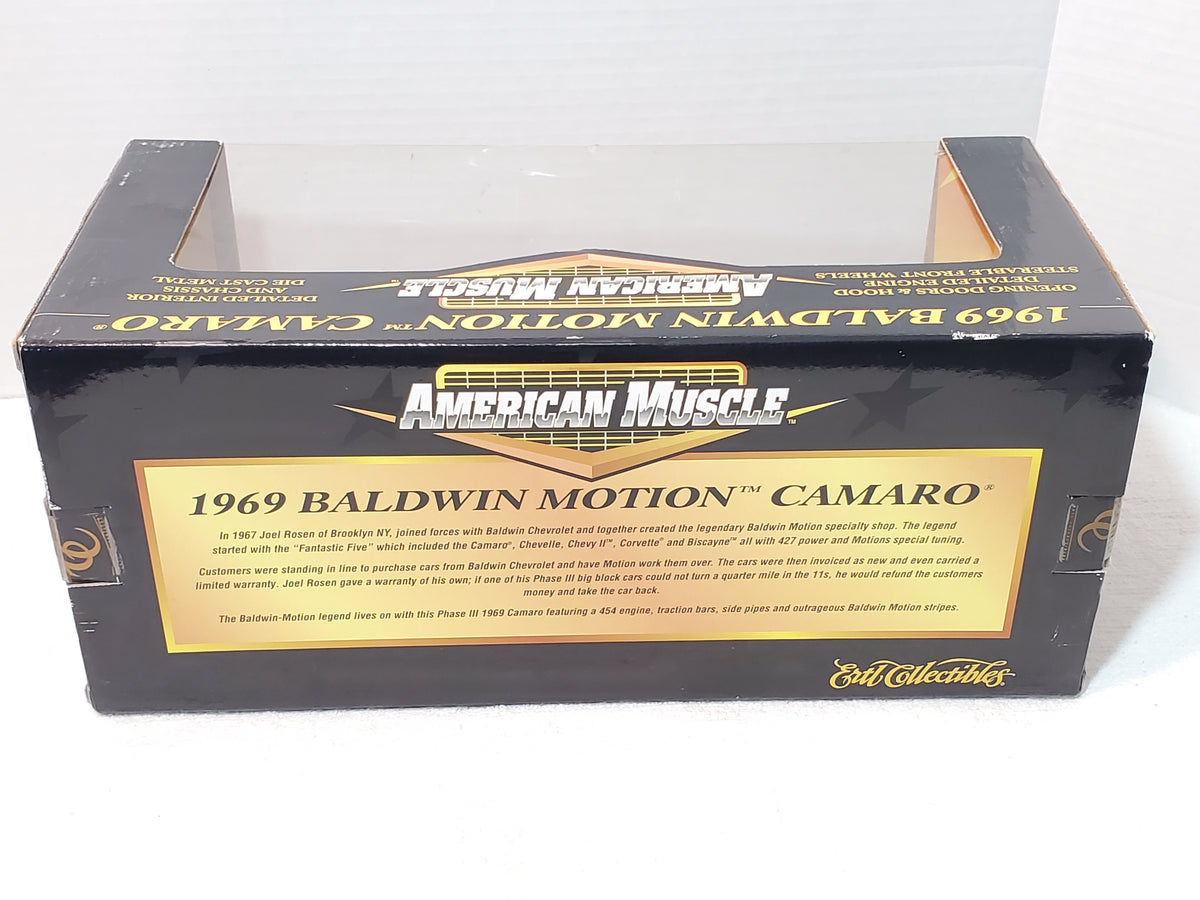 1:18 ERTL American Muscle 1969 Baldwin Motion Camaro Blue Metallic Vintage