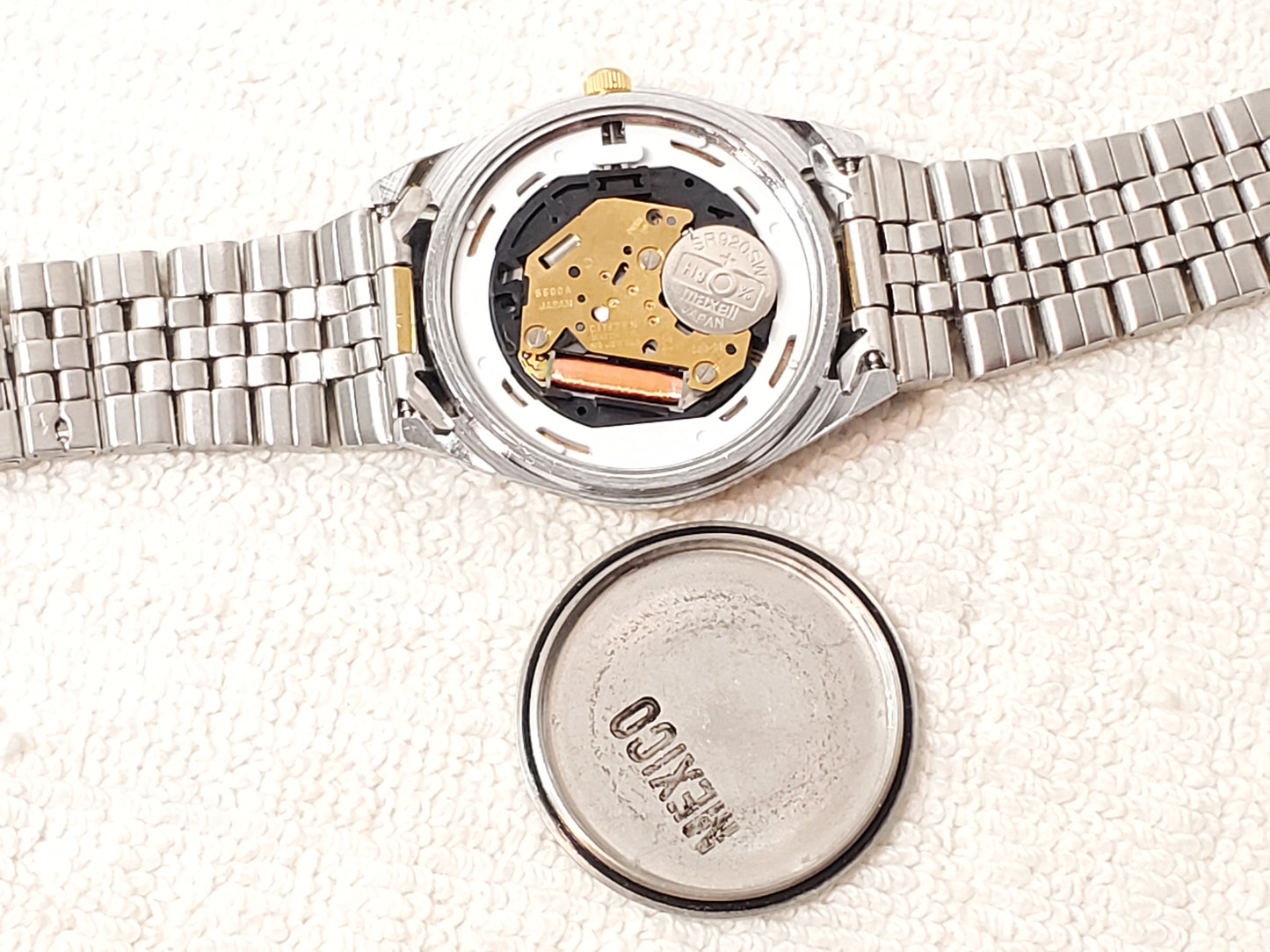 Citizen CQ Presidential Vintage Watch Silver Dial Day Date Two Tone Men's