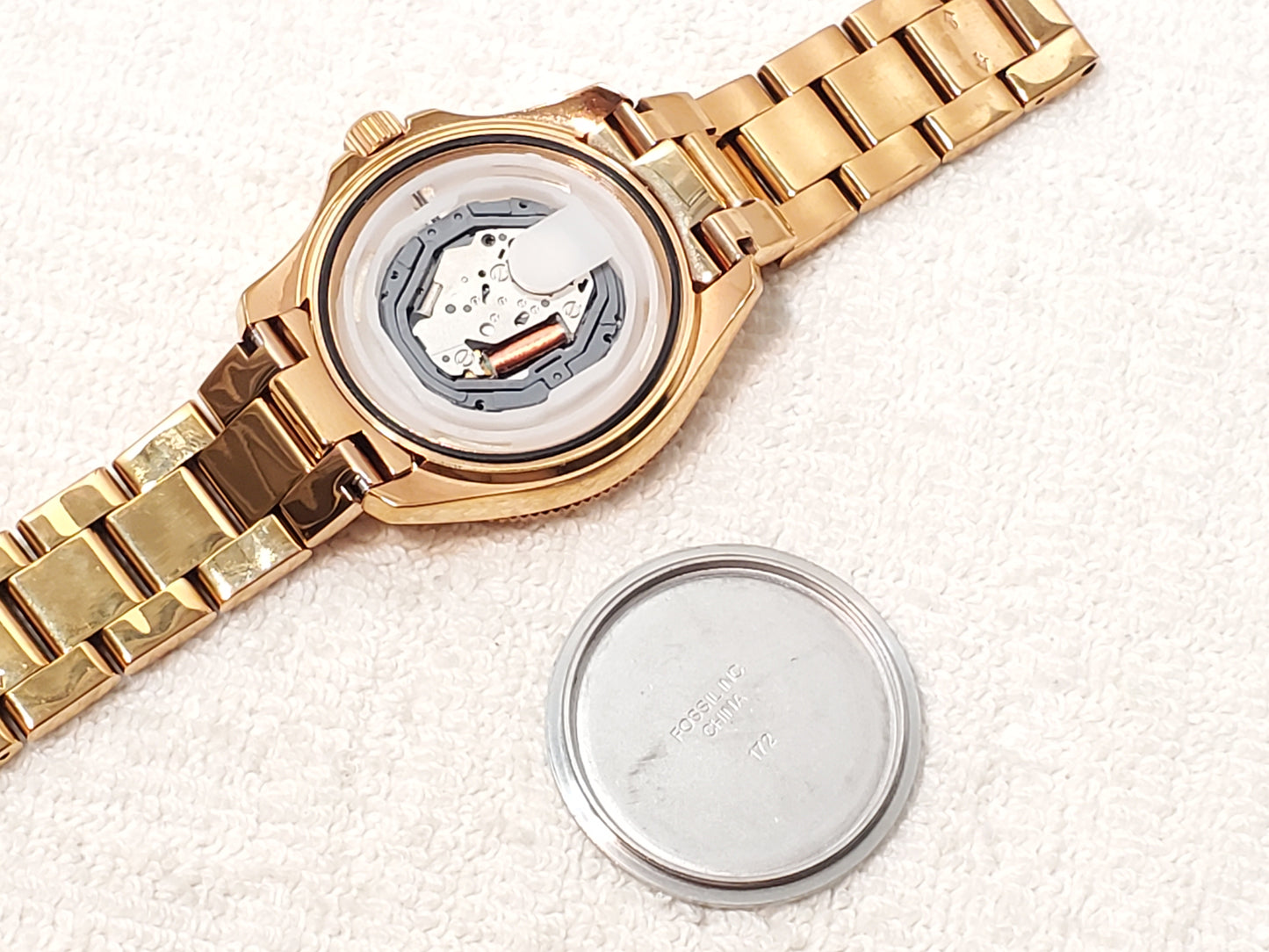 Fossil Cecile Women's Rose Gold Tone Day Date Quartz Watch Roman Numerals