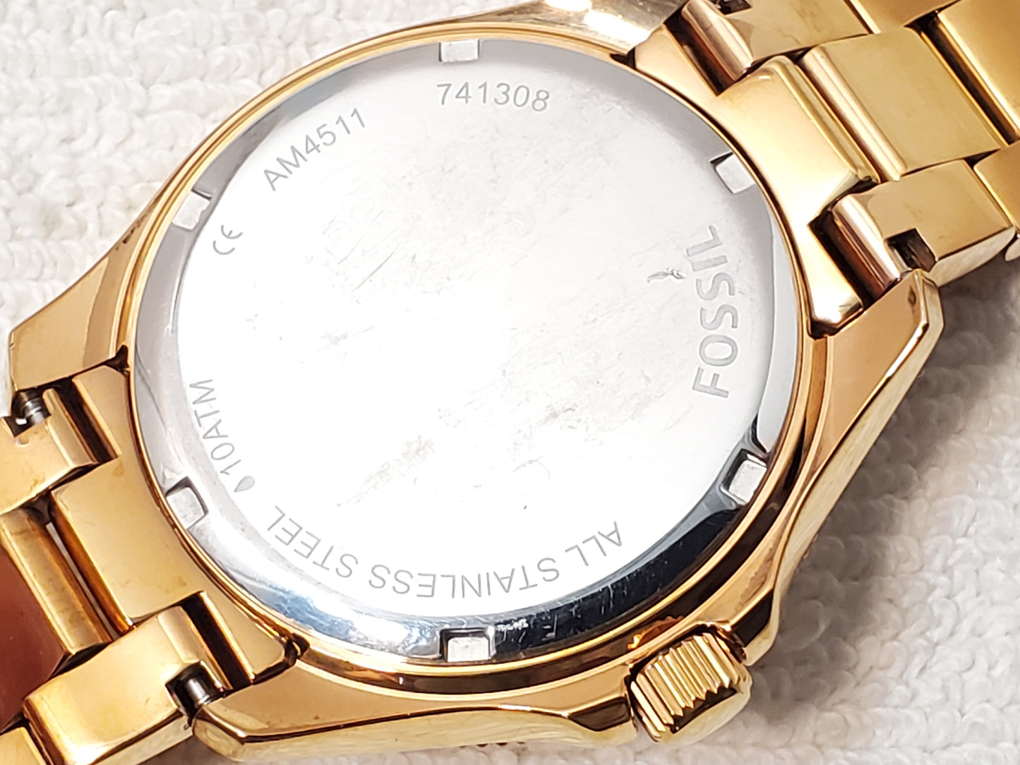 Fossil Cecile Women's Rose Gold Tone Day Date Quartz Watch Roman Numerals