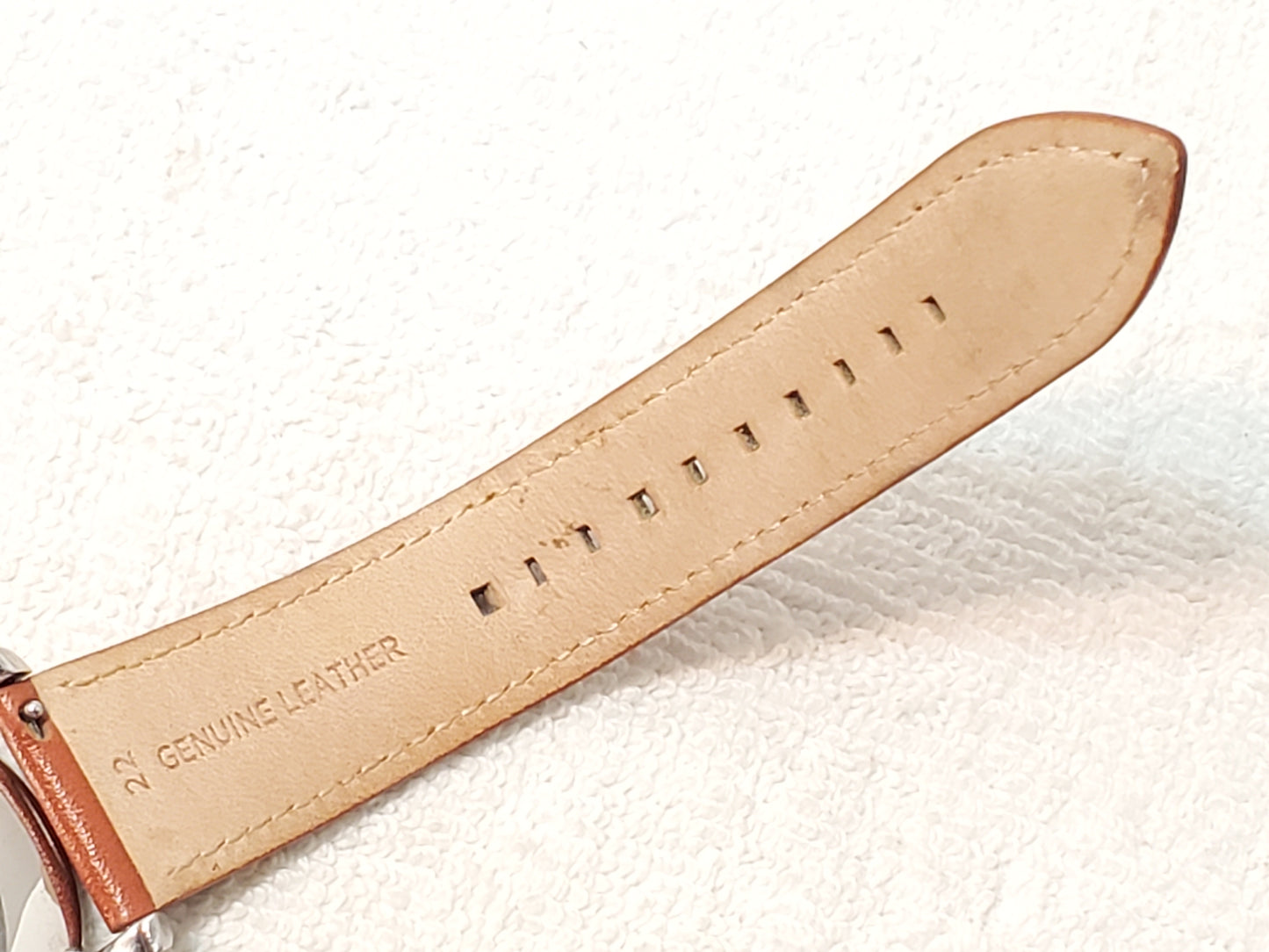 Fossil The Minimalist Men's Watch Blue Dial Diamond Brown Leather Strap