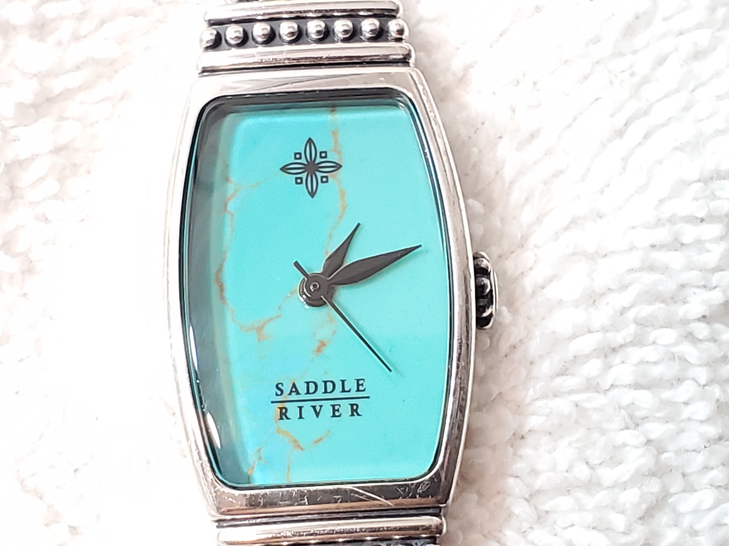 Saddle River Women’s Southwestern Quartz Watch Turquoise Matrix Dial Vintage