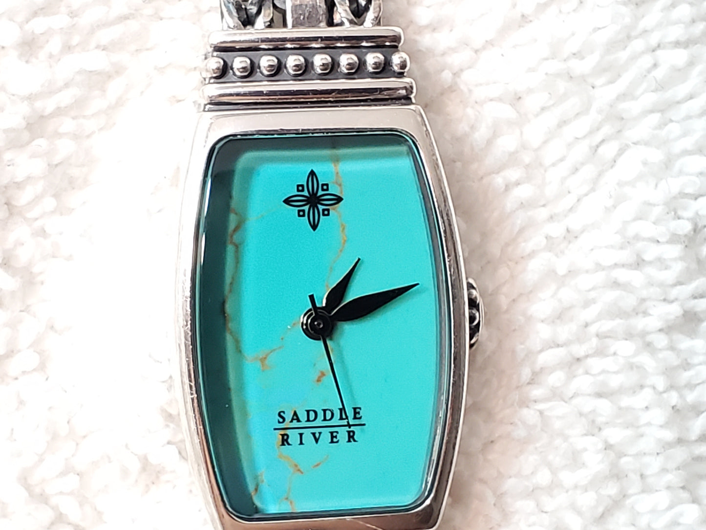 Saddle River Women’s Southwestern Quartz Watch Turquoise Matrix Dial Vintage