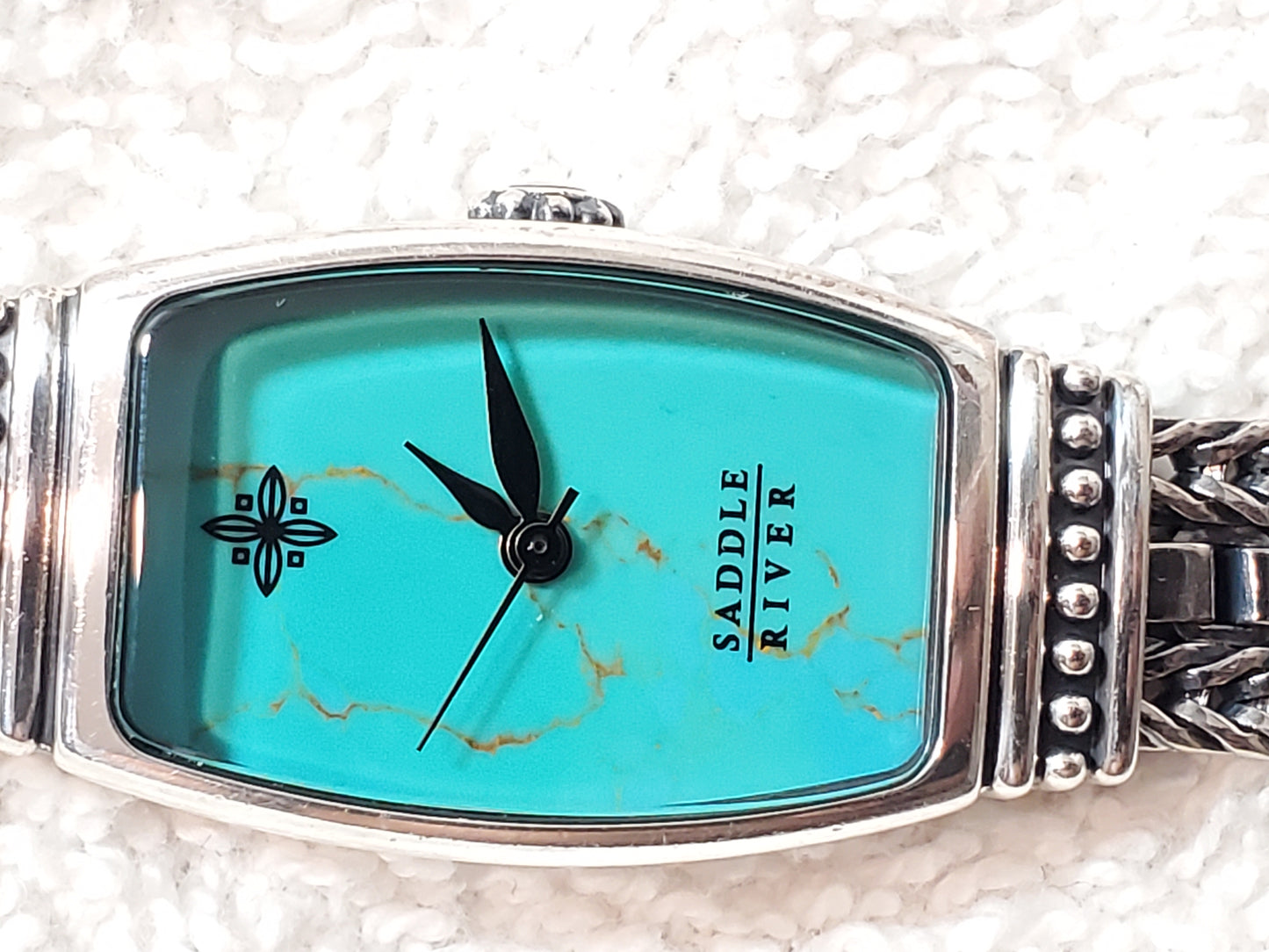Saddle River Women’s Southwestern Quartz Watch Turquoise Matrix Dial Vintage