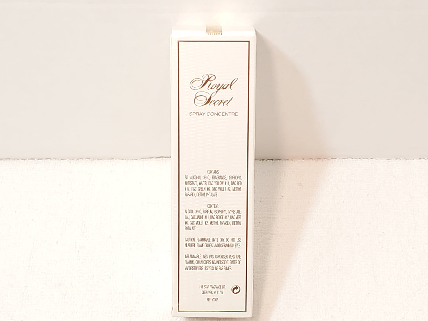 Royal Secret Spray Concentre 1.7 oz / 50ml Vintage Perfume Five Star Fragrance