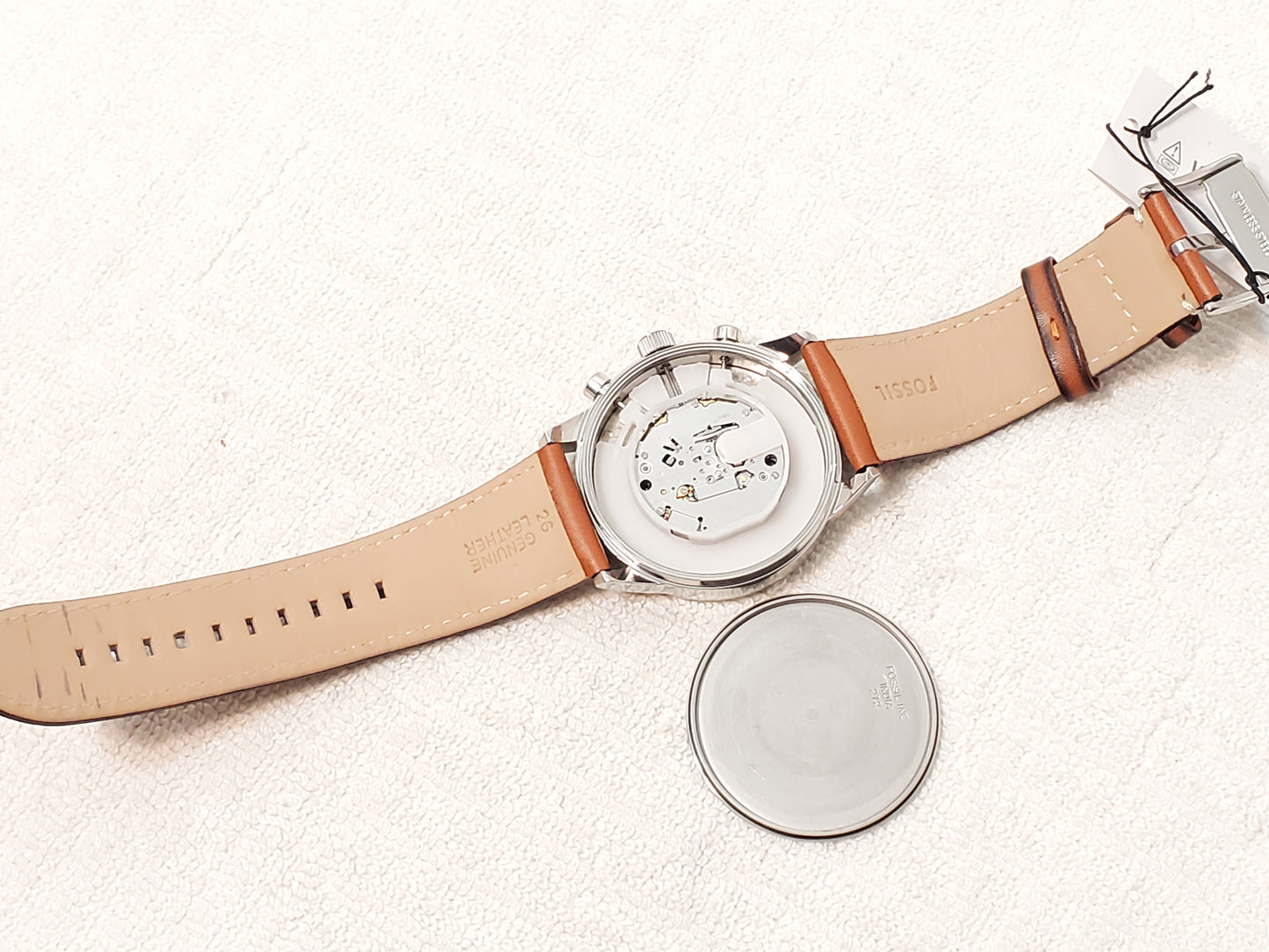 Fossil Flynn Chronograph Men's Quartz Watch Black Dial Brown Leather Strap