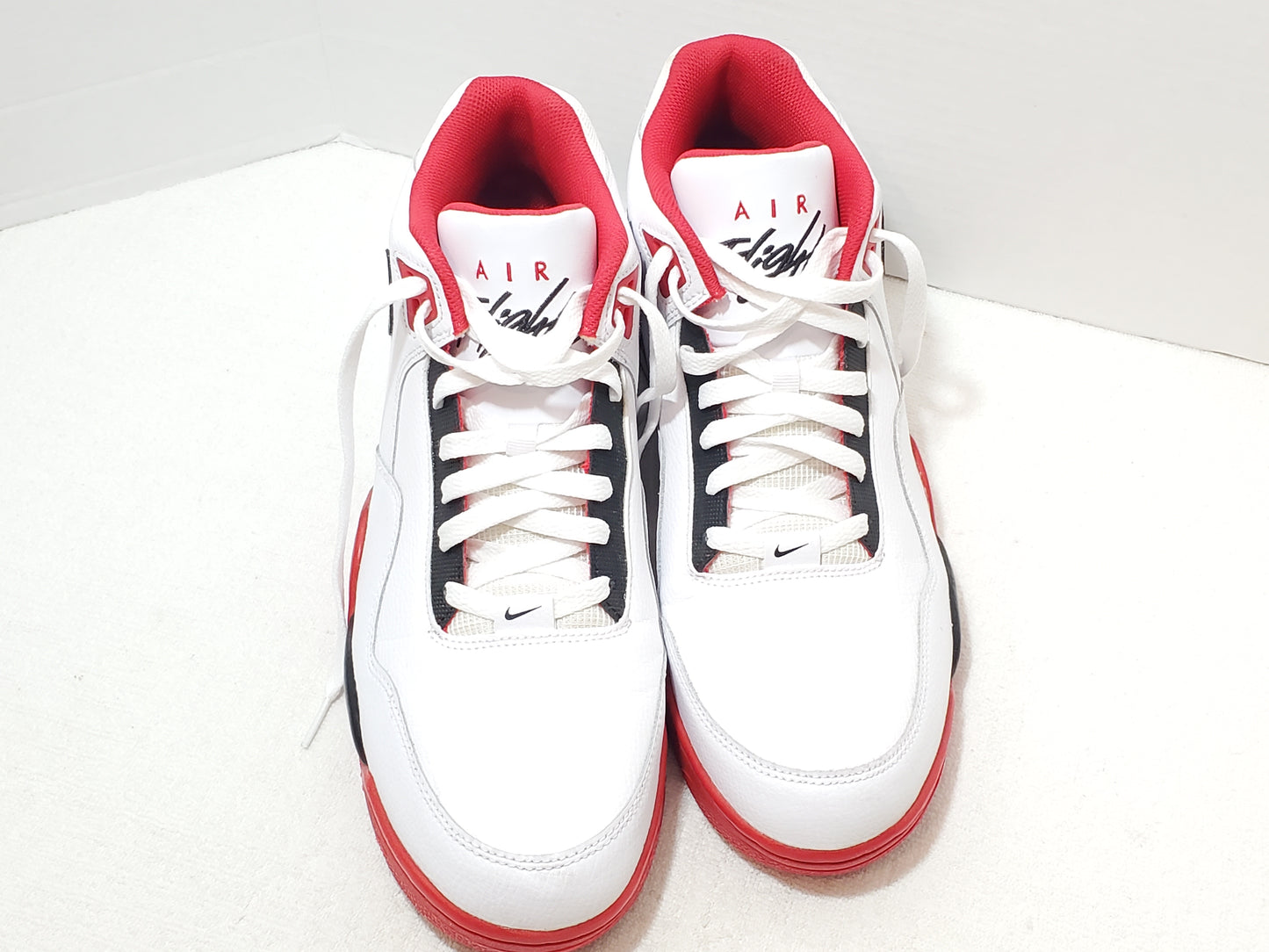 Nike Flight Legacy White University Red Black BQ4212-100 Men's Sneakers Size 13 Retro OG