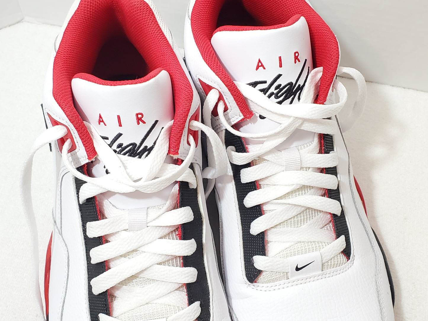 Nike Flight Legacy White University Red Black BQ4212-100 Men's Sneakers Size 13 Retro OG