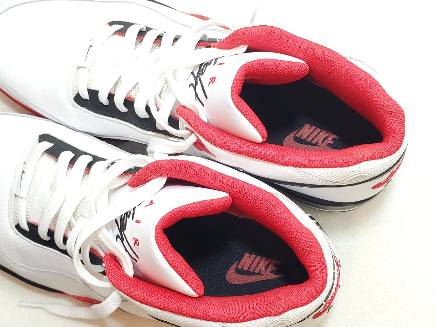 Nike Flight Legacy White University Red Black BQ4212-100 Men's Sneakers Size 13 Retro OG
