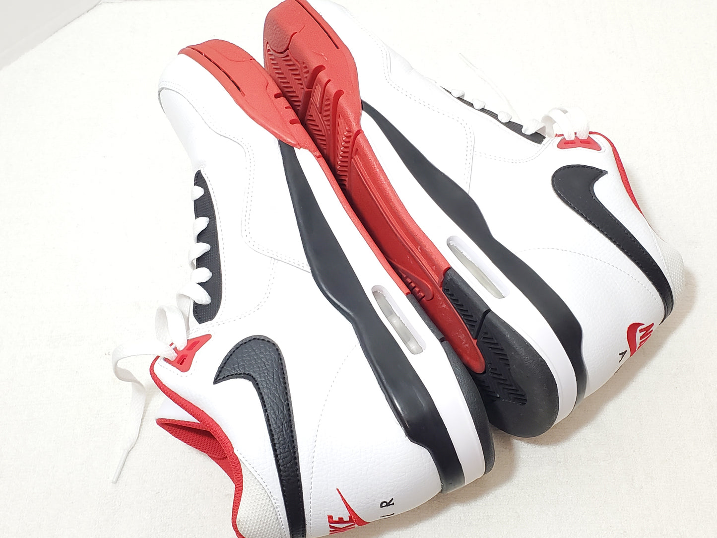 Nike Flight Legacy White University Red Black BQ4212-100 Men's Sneakers Size 13 Retro OG