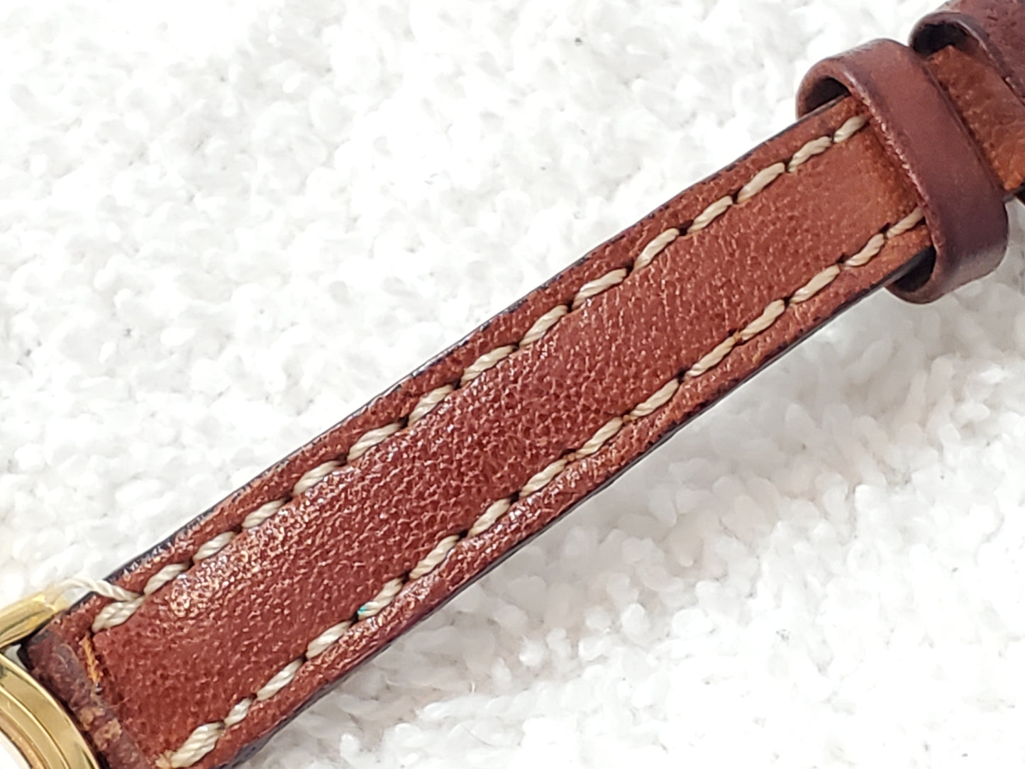 Seiko Vintage 1990's Women's Gold Plated Quartz Watch 4N01 Caliber Leather Band