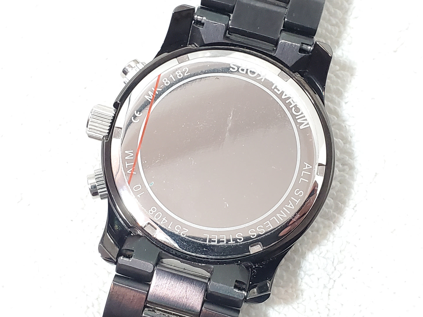 Michael Kors Men’s Chronograph Date Quartz Watch Black Silver Stainless Steel