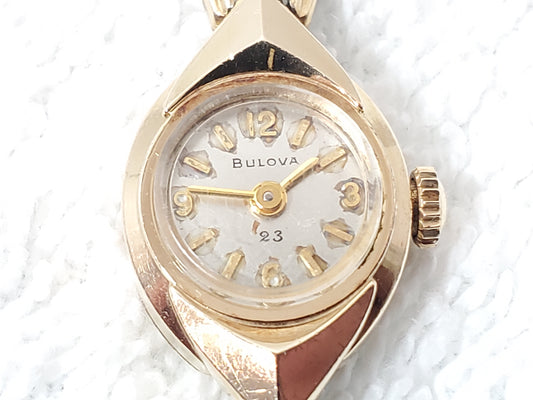 Vintage 1960's Bulova 23 Jewels Women's Wind Up Watch 10K Rolled Gold Plate USA