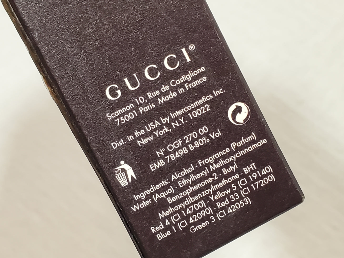 Vintage Gucci Eau de Parfum I 1.0 oz / 30ml EDP Tom Ford Era Scannon France RARE