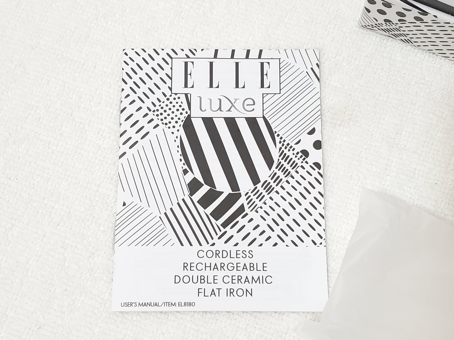 Elle Luxe Cordless USB Rechargeable Double Ceramic Flat Iron Multiple Heat Set