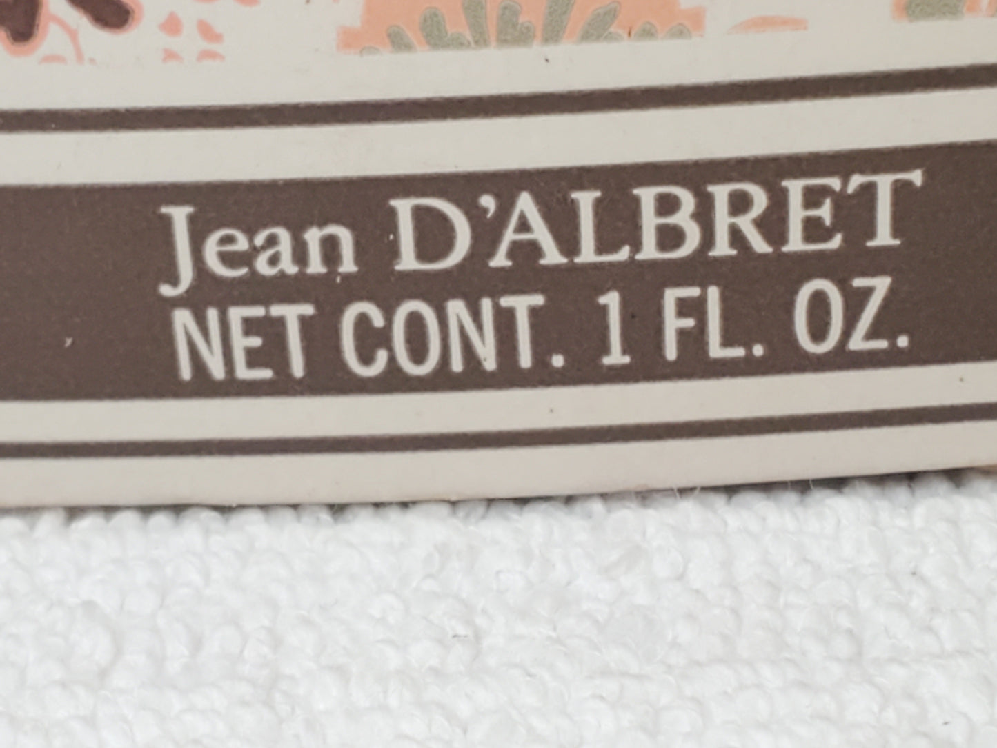 Vintage Jean D'Albret ECUSSON Bath Oil 1 oz / 30ml French Perfume With Box Full