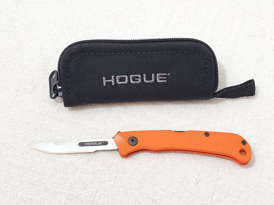 Hogue Expel Scalpel 2.5" Blade Folding Knife Orange G10 Handle 35834 With Pouch