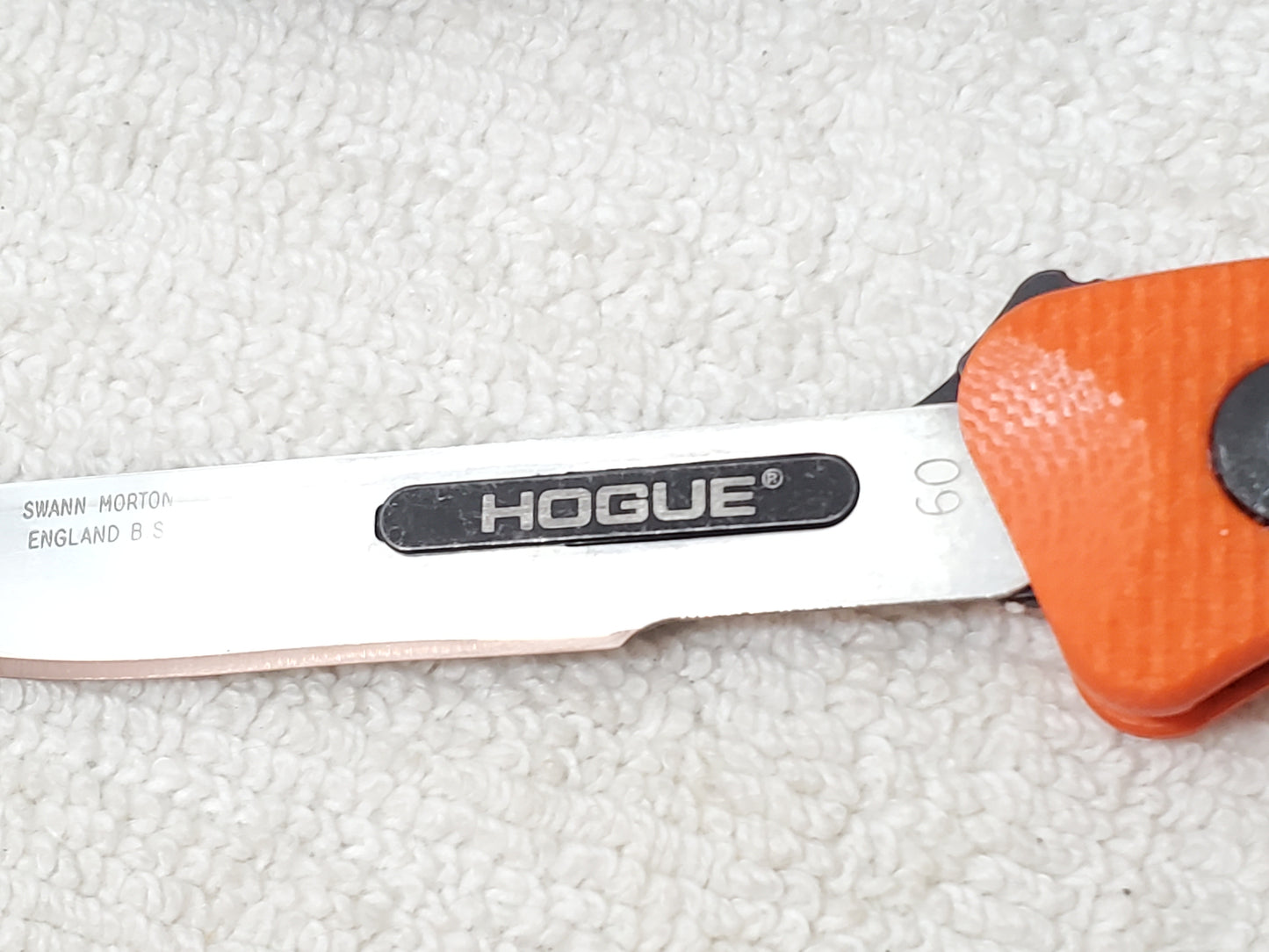 Hogue Expel Scalpel 2.5" Blade Folding Knife Orange G10 Handle 35834 With Pouch