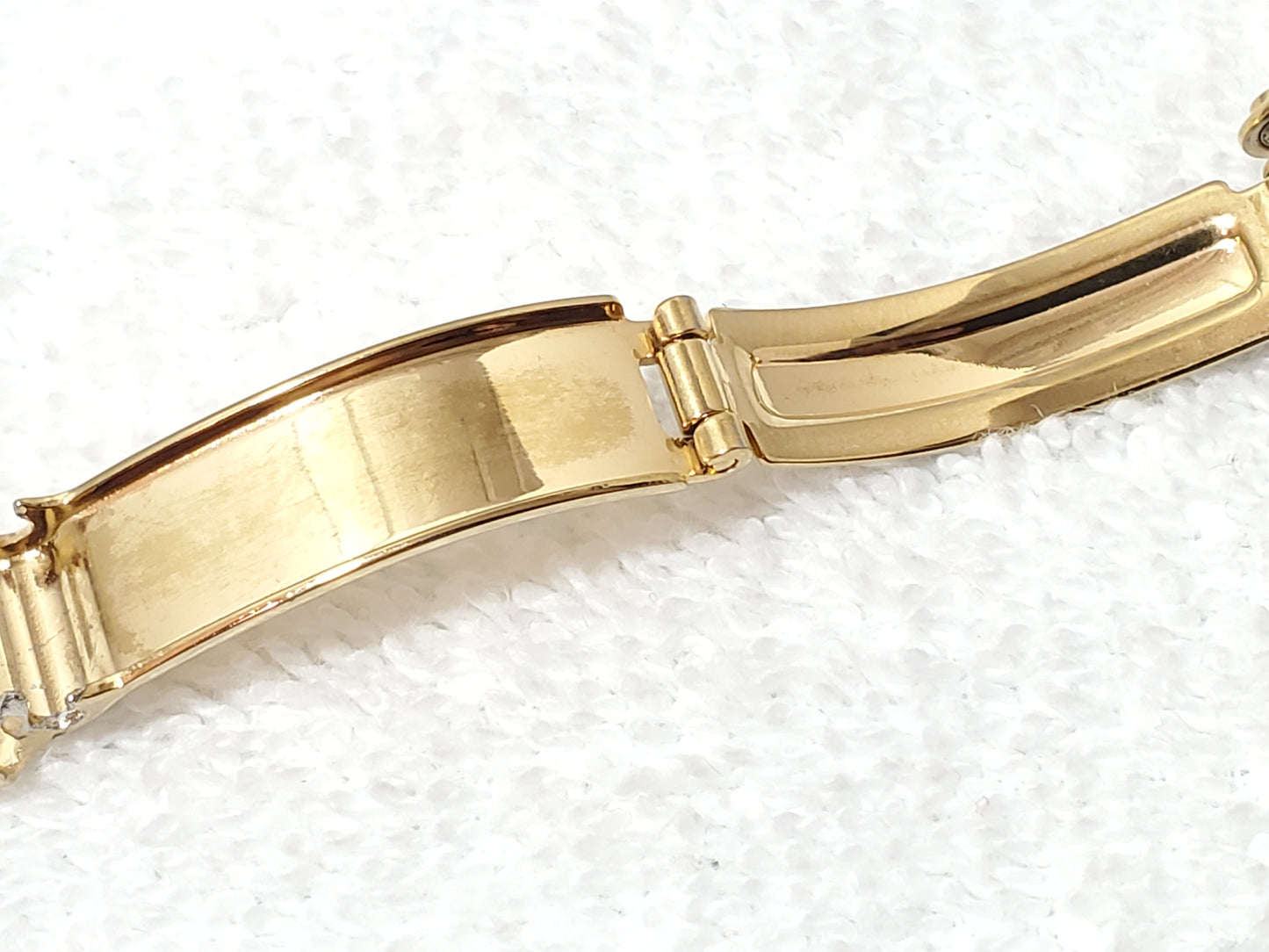Vintage Seiko Gold Tone Plated Women's Date Watch White Dial Roman Numerals