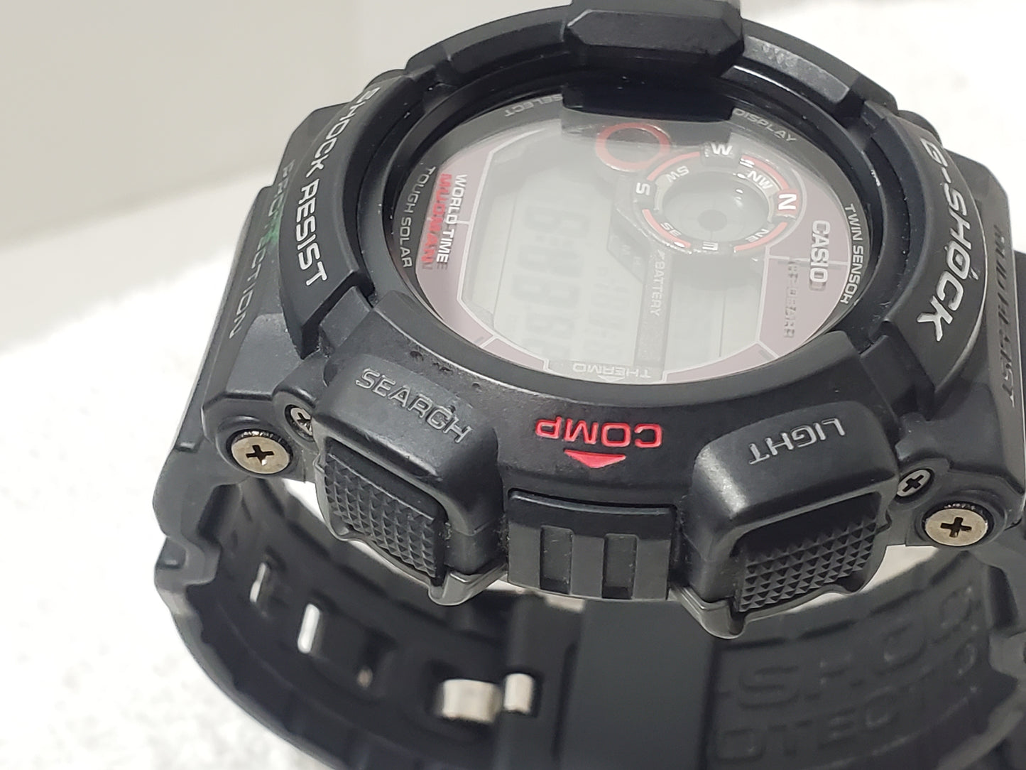 Casio G Shock Mudman G-9300 Black Tough Solar Twin Sensors Men's Watch 20 BAR