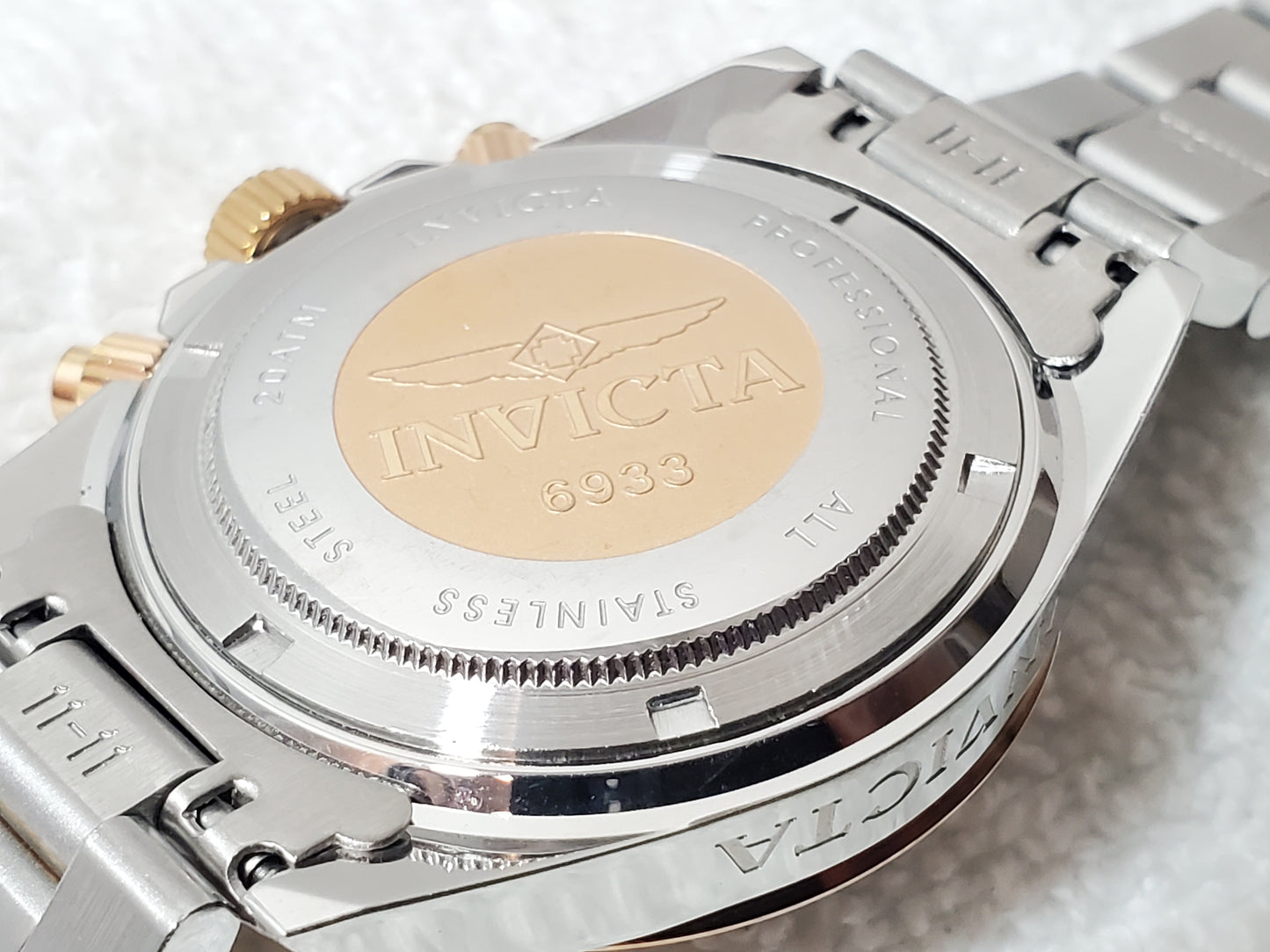 Invicta 6933 Speedway Men's Chronograph Date Watch Rose Gold Tone WR 200 Meters