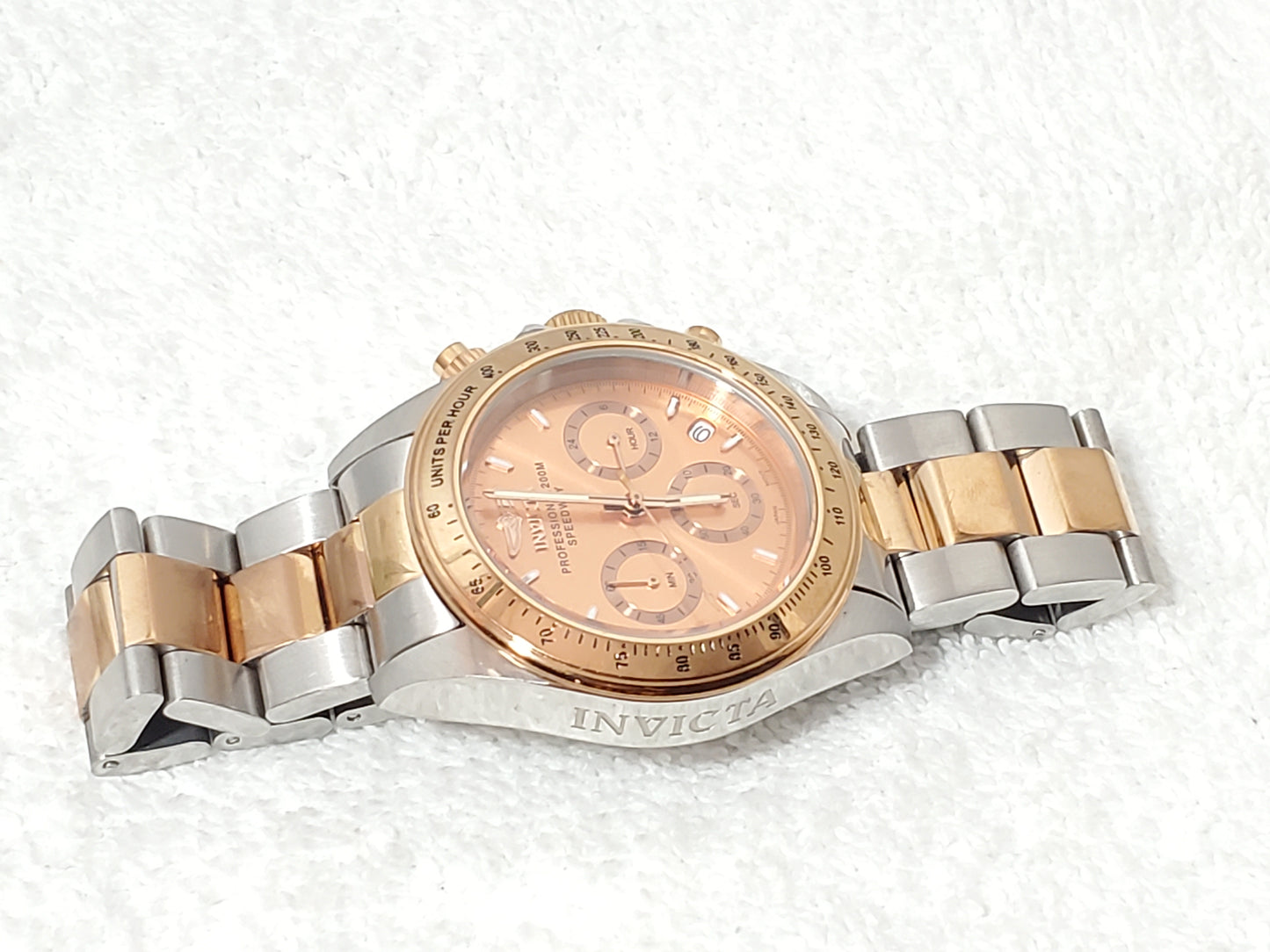 Invicta 6933 Speedway Men's Chronograph Date Watch Rose Gold Tone WR 200 Meters