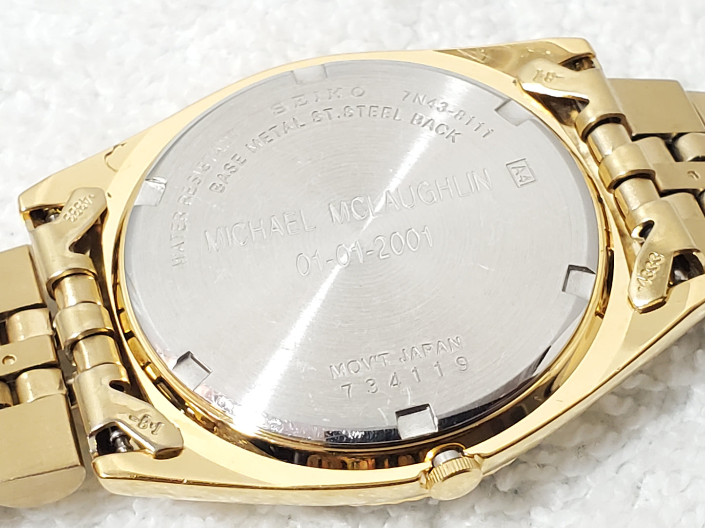 Vintage Seiko Men's Presidential Quartz Watch Gold Tone Day Date Watch One Jewel