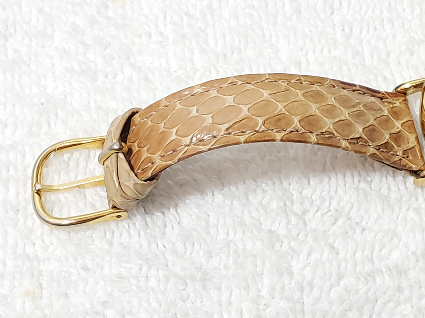 Vintage Laura Biagiotti Gold Plated Women's Watch Pressed Flowers Swiss Made