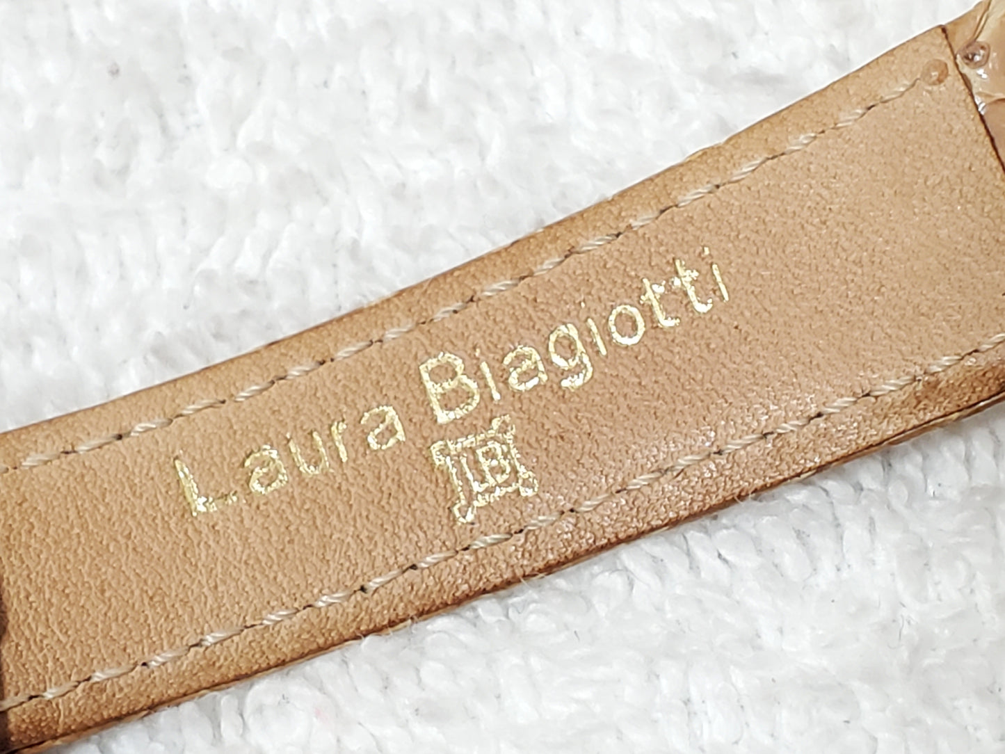 Vintage Laura Biagiotti Gold Plated Women's Watch Pressed Flowers Swiss Made