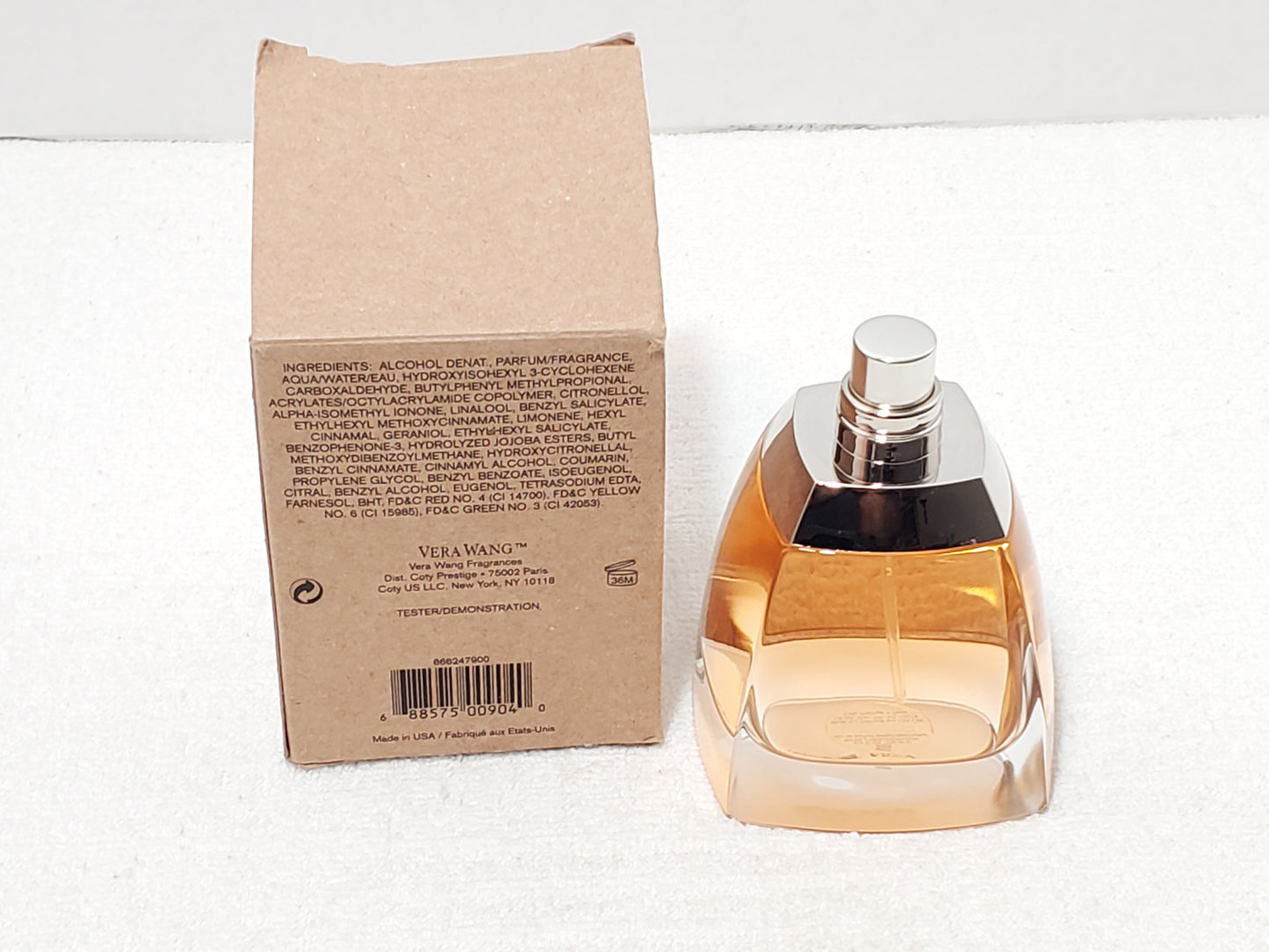 Vera Wang Eau de Parfum EDP Perfume Spray 3.4 oz 100ml Tester Spray Box NO CAP