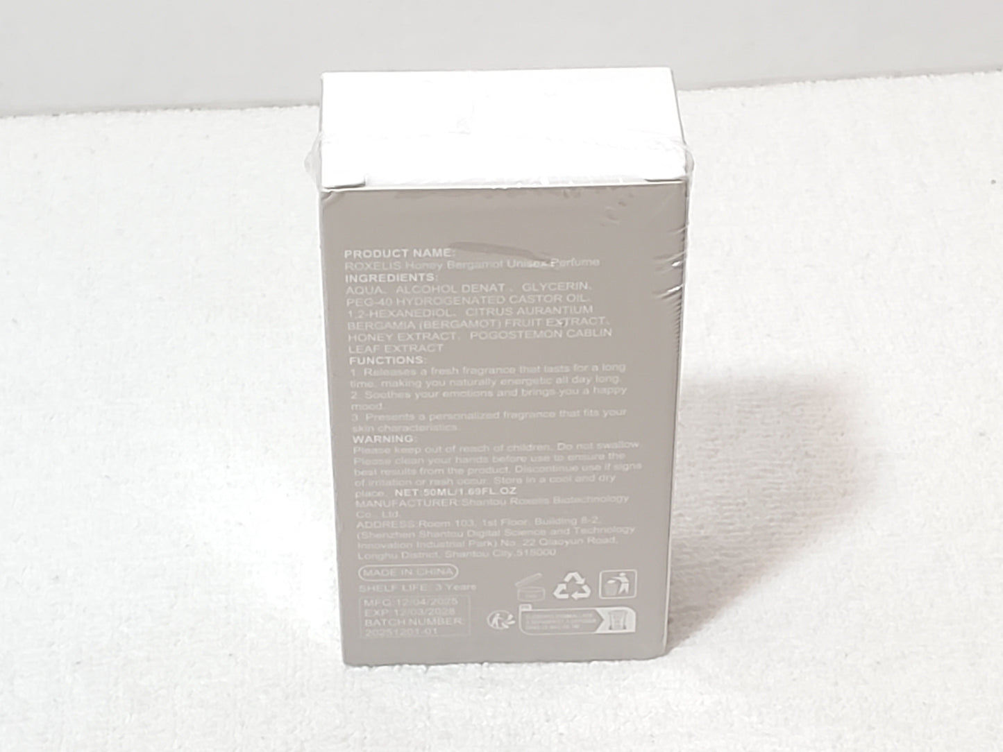 Roxelis Honey Bergamot Unisex Perfume 50ml / 1.69 oz NIB Factory Sealed