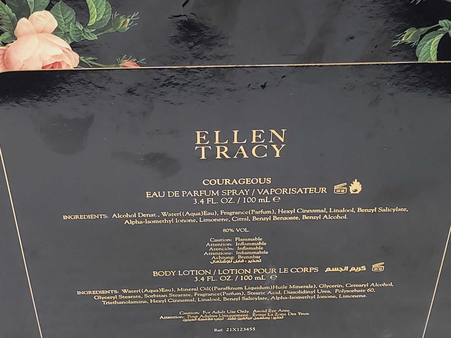 Ellen Tracy Courageous 2-Piece Gift Set 3.4 oz EDP Spray & 3.4 oz Body Lotion