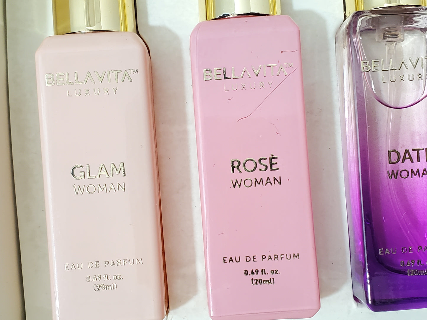 BELLAVITA Luxury Perfume Gift Set For Her 4x20ml EDP Glam Rose Date Senorita