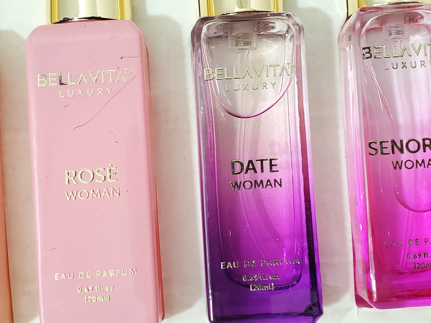 BELLAVITA Luxury Perfume Gift Set For Her 4x20ml EDP Glam Rose Date Senorita