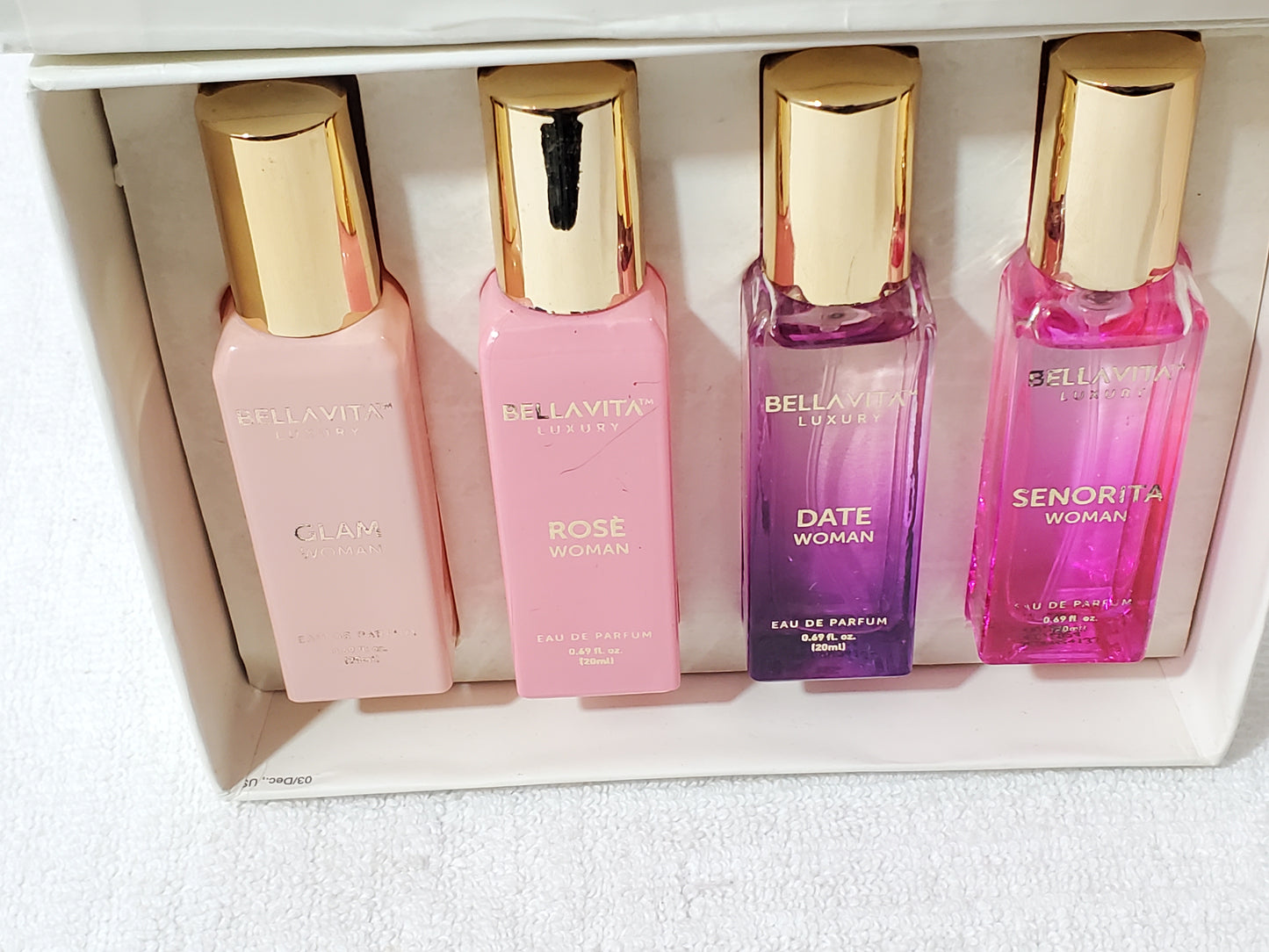BELLAVITA Luxury Perfume Gift Set For Her 4x20ml EDP Glam Rose Date Senorita
