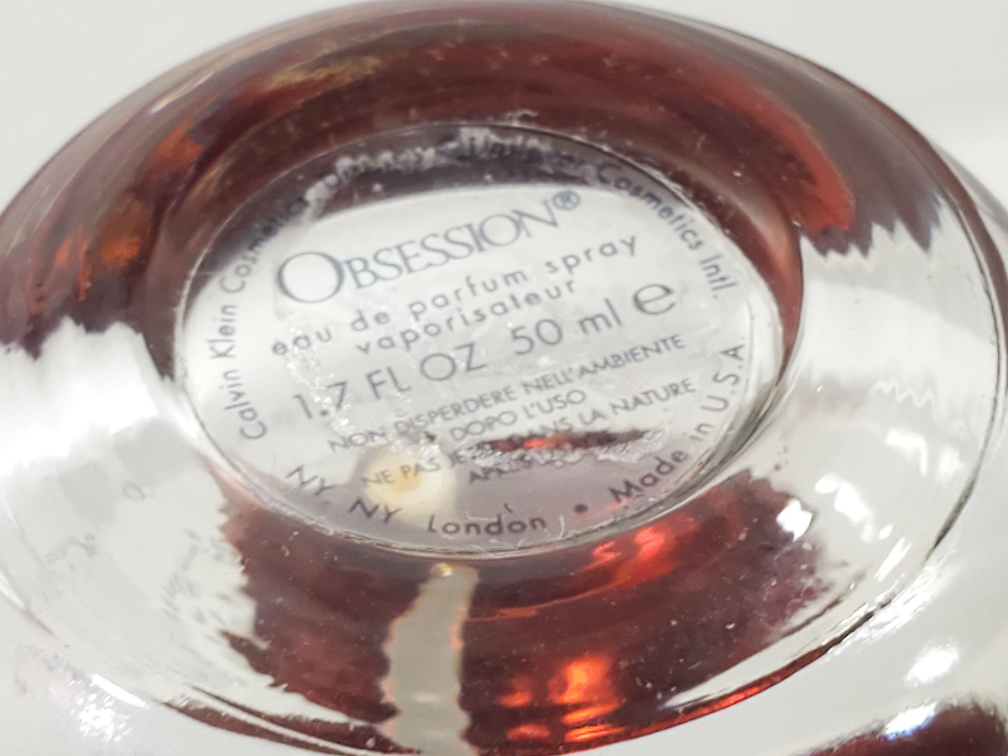Obsession by Calvin Klein Vintage Perfume 1.7 oz / 50ml Eau De Parfum Spray