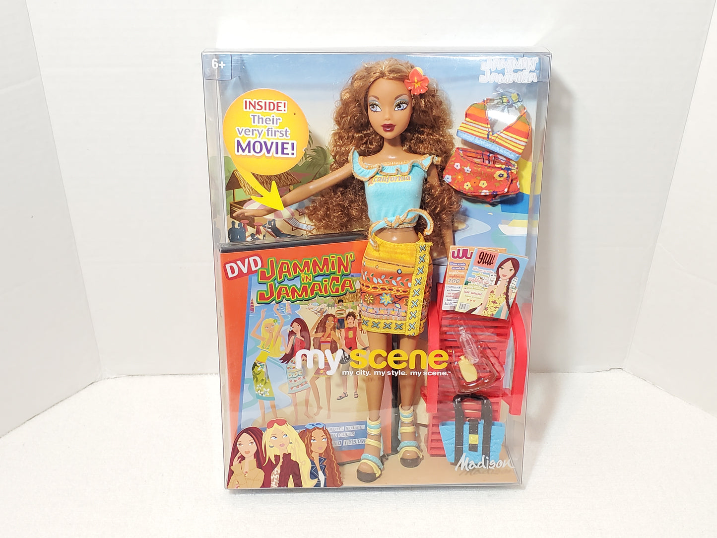 2004 Mattel My Scene Jammin' in Jamaica Madison Doll DVD Accessories New Vintage