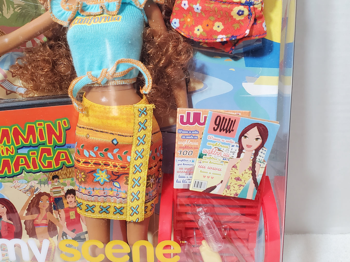 2004 Mattel My Scene Jammin' in Jamaica Madison Doll DVD Accessories New Vintage